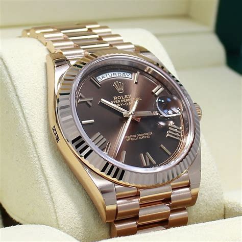 rolex chocolate rose gold|rose gold presidential rolex price.